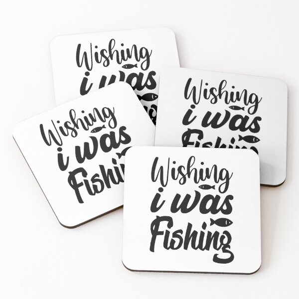 Item preview, FISHING QUOTE | WISHING I WAS FISHING | FISHING QUOTE SAYING | FISHING LOVER designed and sold by YourMinimalist-.