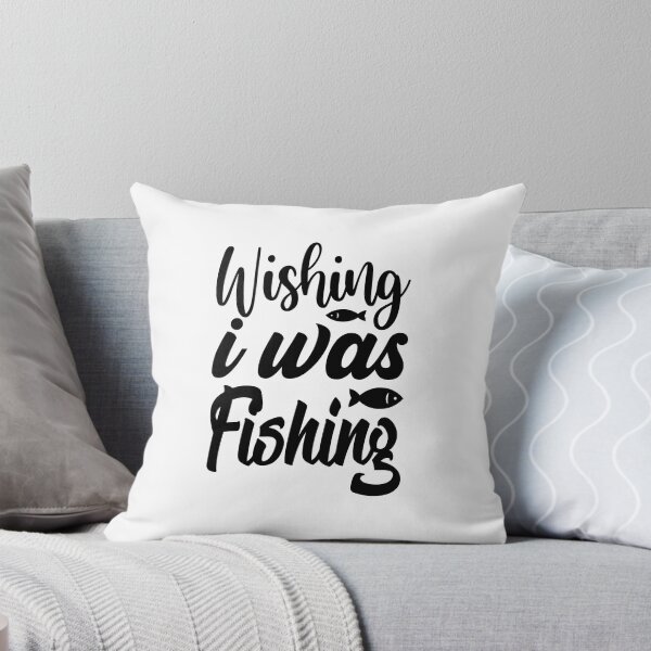 Item preview, FISHING QUOTE | WISHING I WAS FISHING | FISHING QUOTE SAYING | FISHING LOVER designed and sold by YourMinimalist-.