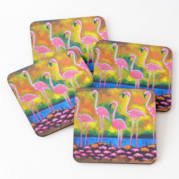 Item preview, Weird Flamingoes On The Rocks designed and sold by thatmacko.