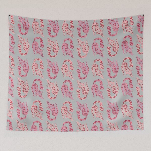 Item preview, Cute Jungle Tigers Pattern In Muted Colors Blue Grayish Blue designed and sold by scorpiolane.