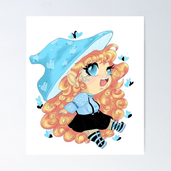 Item preview, Blue Mushroom Heart Goth Babe designed and sold by Accurate-Create.