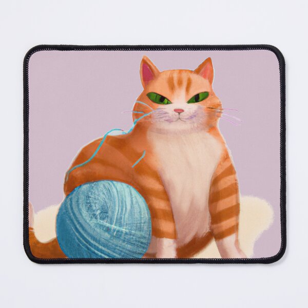 Item preview, Funny And Cute Cat With A Ball Of Wool designed and sold by Color-Me-Blue.