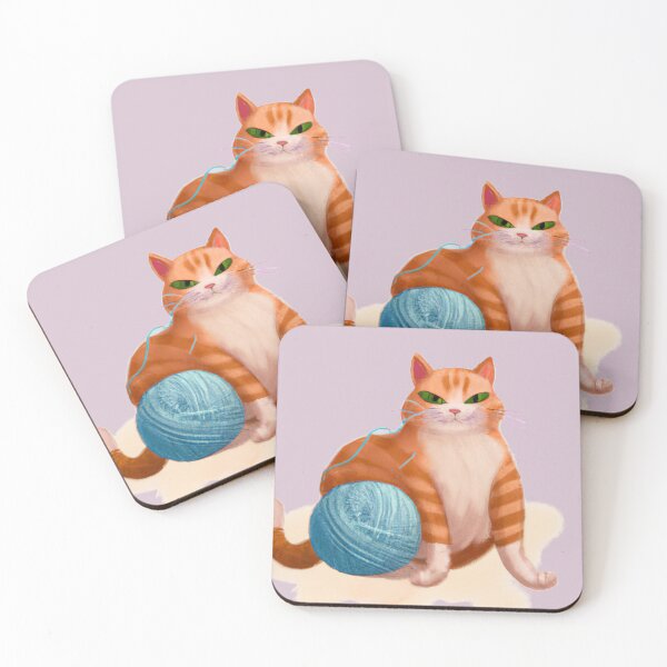 Item preview, Funny And Cute Cat With A Ball Of Wool designed and sold by Color-Me-Blue.