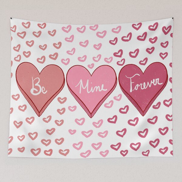 Item preview, Be Mine Forever - Pink Valentine Hearts with Mini Hearts designed and sold by SMillustrations.