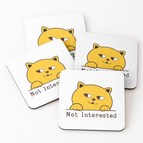 Item preview, Funny Cute cat Not Interested designed and sold by VIKING  PROJECT.