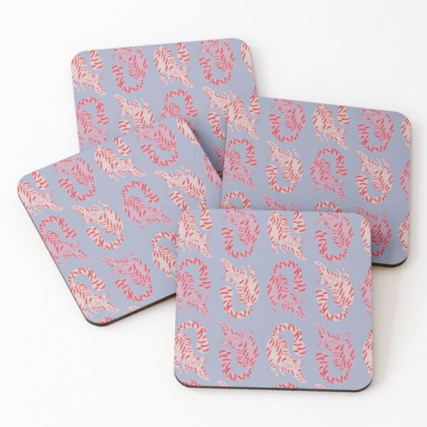 Item preview, Cute Jungle Tigers Pattern In Muted Colors Pigeon Blue designed and sold by scorpiolane.