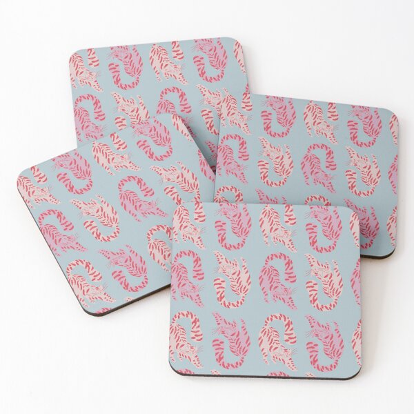 Item preview, Cute Jungle Tigers Pattern In Muted Colors Sky Blue designed and sold by scorpiolane.