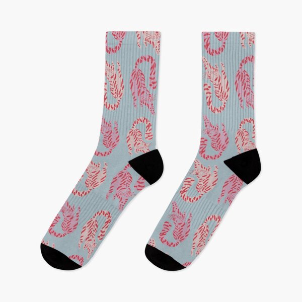 Item preview, Cute Jungle Tigers Pattern In Muted Colors Sky Blue designed and sold by scorpiolane.