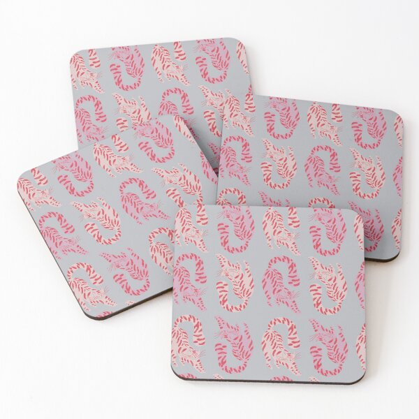 Item preview, Cute Jungle Tigers Pattern In Muted Colors Stone Blue designed and sold by scorpiolane.