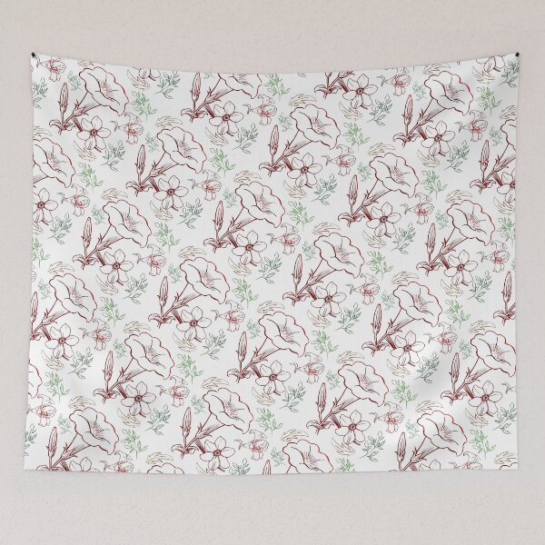 Item preview, Pink White Floral Basic designed and sold by NikitaSkyDesign.