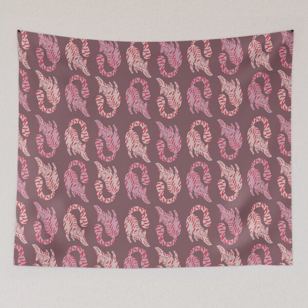 Item preview, Cute Jungle Tigers Pattern In Muted Colors Mulberry designed and sold by scorpiolane.