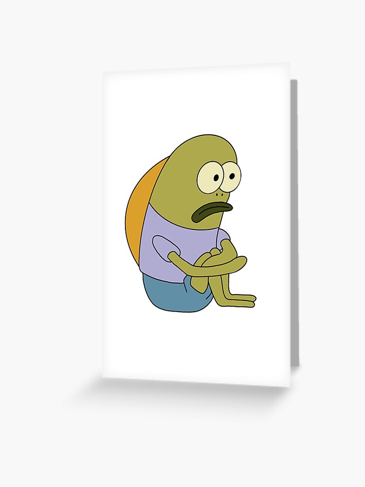 sad spongebob fish | Greeting Card