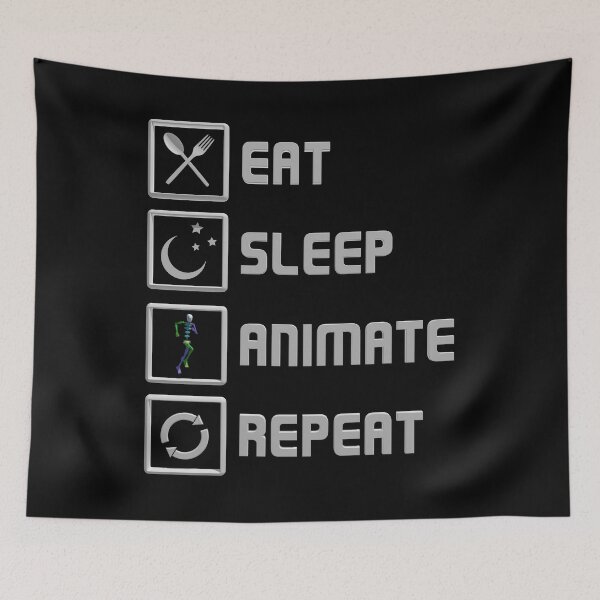 Item preview, Eat Sleep Animate Repeat designed and sold by CCCDesign.
