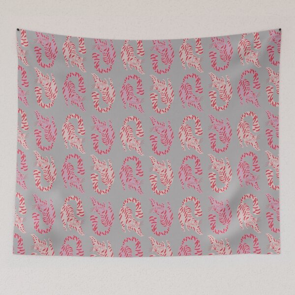 Item preview, Cute Jungle Tigers Pattern In Muted Colors Gray Taupe designed and sold by scorpiolane.
