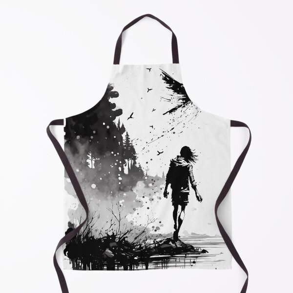 Item preview, Man Skipping Rocks on an Inky Lake designed and sold by TortillaChief.