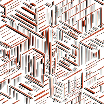 Artwork thumbnail, Line Pattern Red by thatmacko