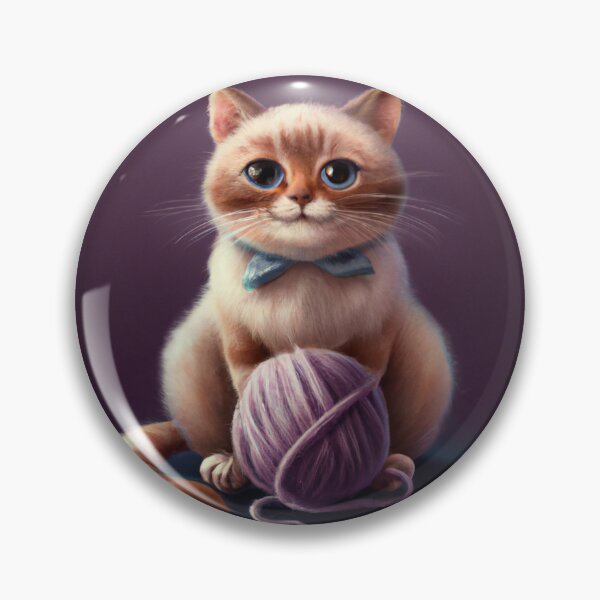 Item preview, Funny And Cute Cat With A Ball Of Wool designed and sold by Color-Me-Blue.