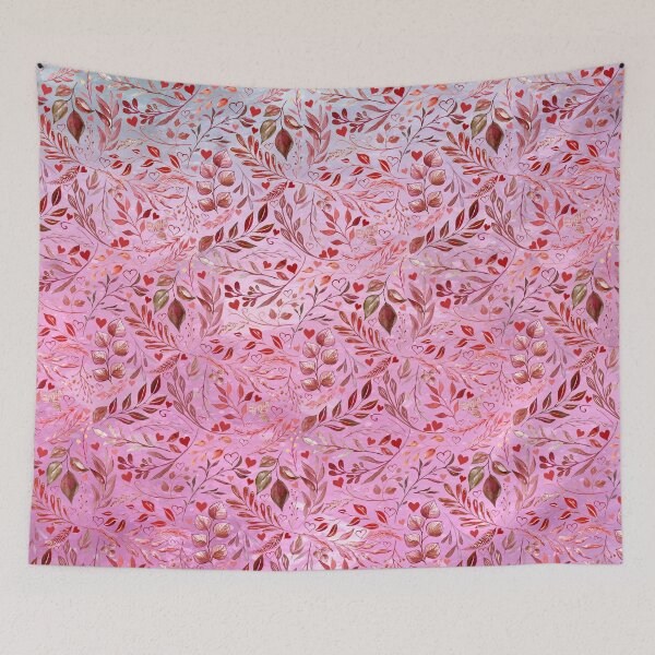 Item preview, Gorgeous Red Flourish in Glamour Pink designed and sold by KolJoseph.