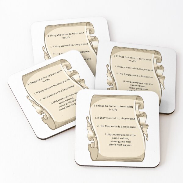 Item preview, 3 Things to come to term with in life designed and sold by JJs-Tees.