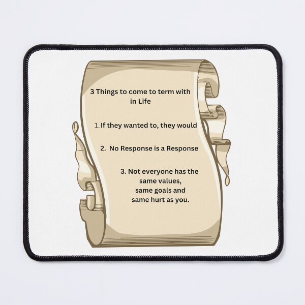 Item preview, 3 Things to come to term with in life designed and sold by JJs-Tees.
