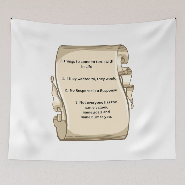 Item preview, 3 Things to come to term with in life designed and sold by JJs-Tees.