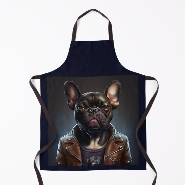 Item preview, French bulldog biker designed and sold by Quiki.