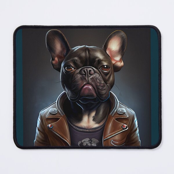 Item preview, French bulldog biker designed and sold by Quiki.