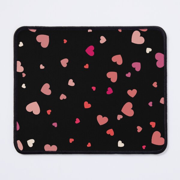 Item preview, Pink & Red Heart Confetti - Black Background  designed and sold by ROCSHome.