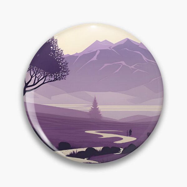 Item preview, A Vision of Perfection in a Purple and White Vector Art Landscape designed and sold by Digital-Dreamer.