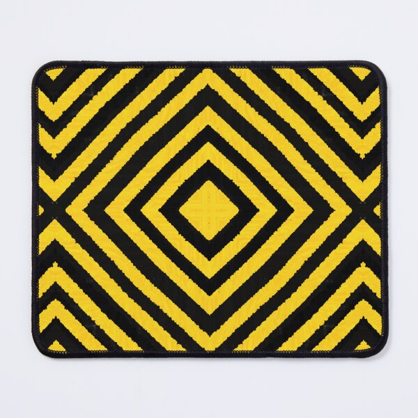 Item preview, HIGHLY Visible Yellow and Black Line Kaleidoscope pattern (Seamless) 4 designed and sold by Swabcraft.
