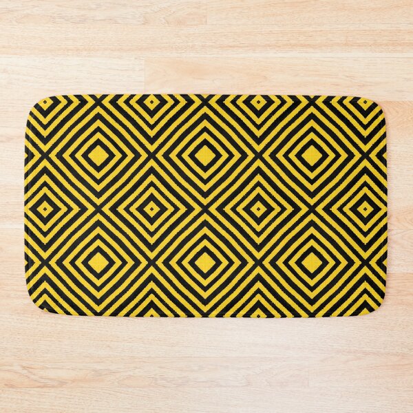 Item preview, HIGHLY Visible Yellow and Black Line Kaleidoscope pattern (Seamless) 4 designed and sold by Swabcraft.