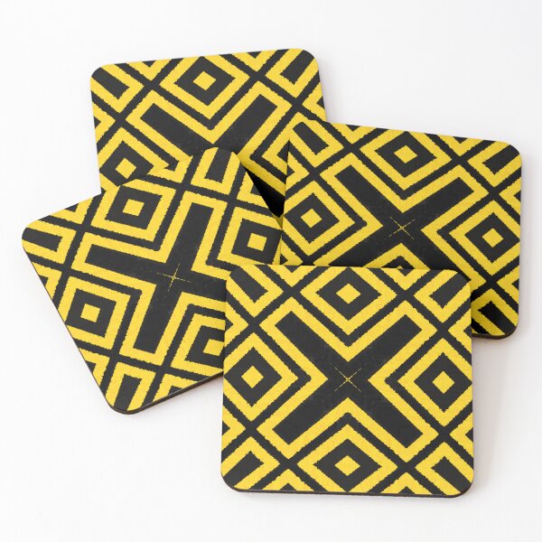 Item preview, HIGHLY Visible Yellow and Black Line Kaleidoscope pattern (Seamless) 5 designed and sold by Swabcraft.