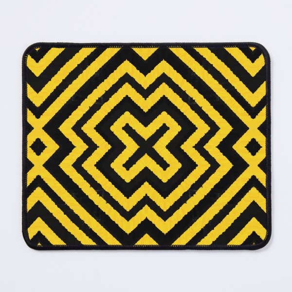 Item preview, HIGHLY Visible Yellow and Black Line Kaleidoscope pattern (Seamless) 6 designed and sold by Swabcraft.