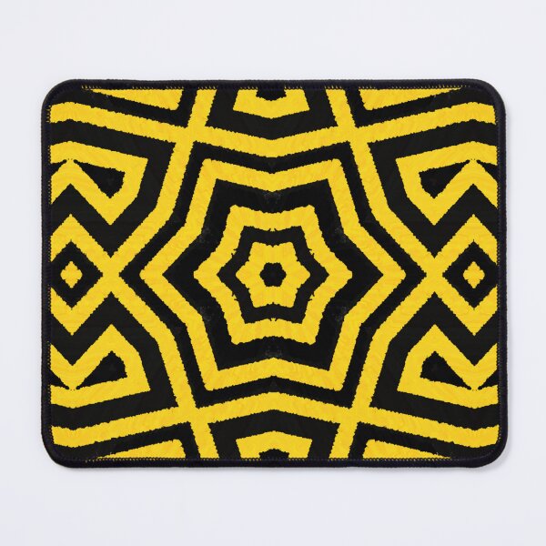 Item preview, HIGHLY Visible Yellow and Black Line Kaleidoscope pattern (Seamless) 7 designed and sold by Swabcraft.