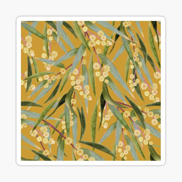 Item preview, Vintage Wattle Blooms Pattern designed and sold by Sketchbook Designs.
