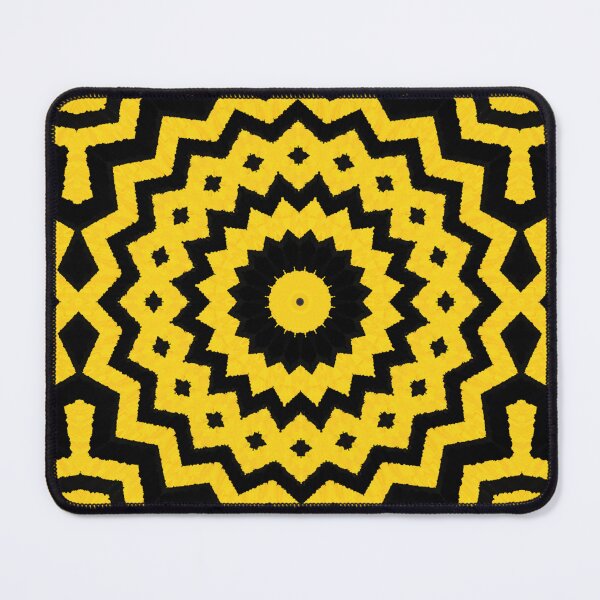 Item preview, HIGHLY Visible Yellow and Black Line Kaleidoscope pattern (Seamless) 12 designed and sold by Swabcraft.