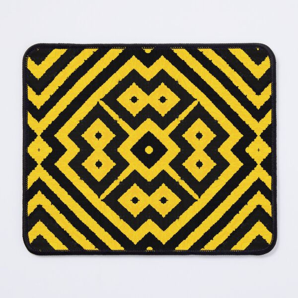 Item preview, HIGHLY Visible Yellow and Black Line Kaleidoscope pattern (Seamless) 15 designed and sold by Swabcraft.
