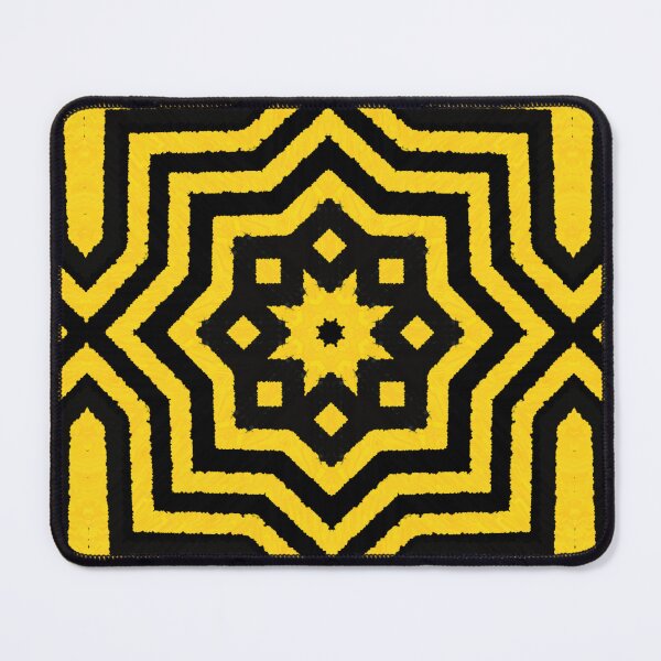 Item preview, HIGHLY Visible Yellow and Black Line Kaleidoscope pattern (Seamless) 16 designed and sold by Swabcraft.