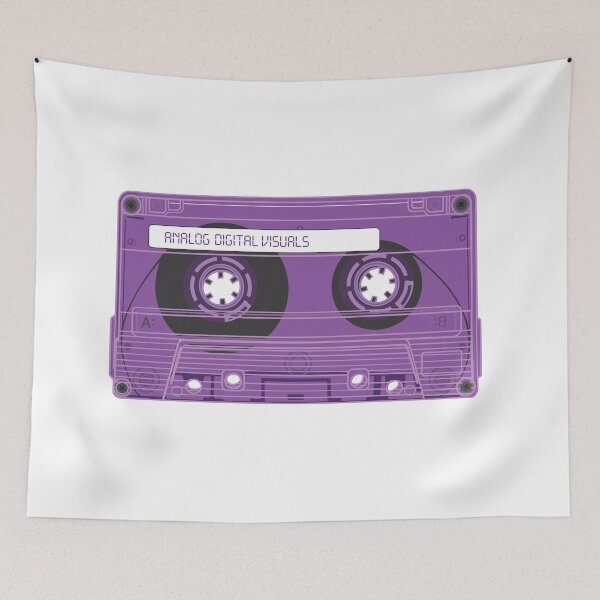 Artikelvorschau, Kassettenband-Grafik (Farbgebung Royal Purple) Analog / Musik entworfen und verkauft von analogdigitalvz.