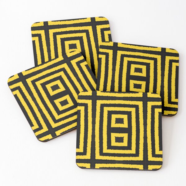 Item preview, HIGHLY Visible Yellow and Black Line Kaleidoscope pattern (Seamless) 22 designed and sold by Swabcraft.