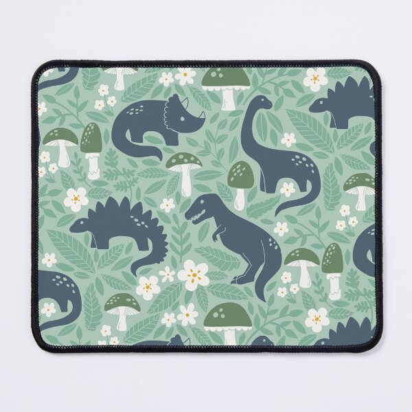 Item preview, Dinosaurs and Mushrooms - Mint designed and sold by latheandquill.