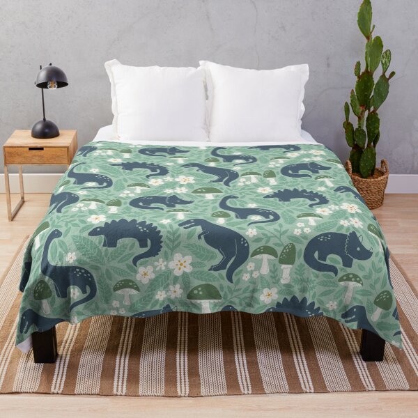Item preview, Dinosaurs and Mushrooms - Mint designed and sold by latheandquill.