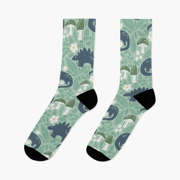 Item preview, Dinosaurs and Mushrooms - Mint designed and sold by latheandquill.
