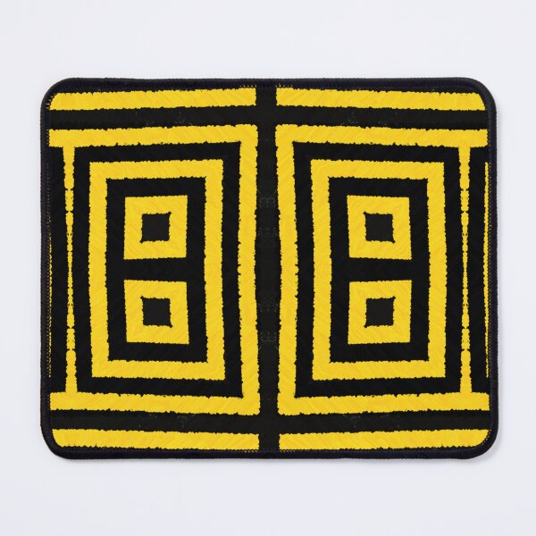 Item preview, HIGHLY Visible Yellow and Black Line Kaleidoscope pattern (Seamless) 23 designed and sold by Swabcraft.
