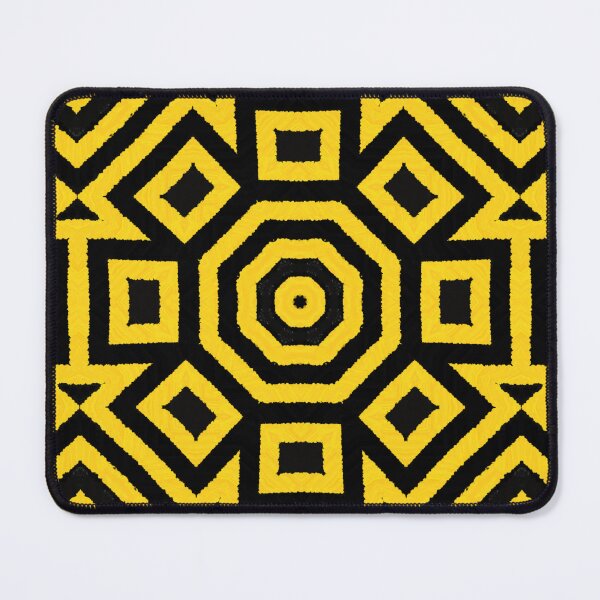 Item preview, HIGHLY Visible Yellow and Black Line Kaleidoscope pattern (Seamless) 26 designed and sold by Swabcraft.