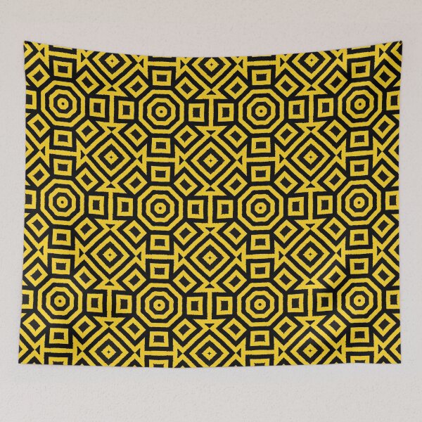 Item preview, HIGHLY Visible Yellow and Black Line Kaleidoscope pattern (Seamless) 26 designed and sold by Swabcraft.