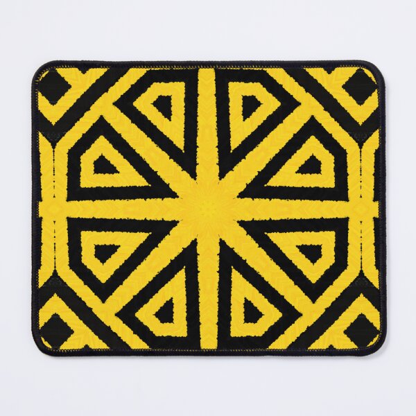 Item preview, HIGHLY Visible Yellow and Black Line Kaleidoscope pattern (Seamless) 27 designed and sold by Swabcraft.