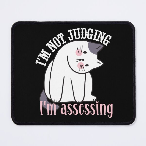 Item preview, I'm not judging I'm assessing - grumpy cat designed and sold by EvergreenWhimsy.