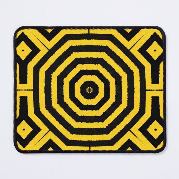 Item preview, HIGHLY Visible Yellow and Black Line Kaleidoscope pattern (Seamless) 28 designed and sold by Swabcraft.