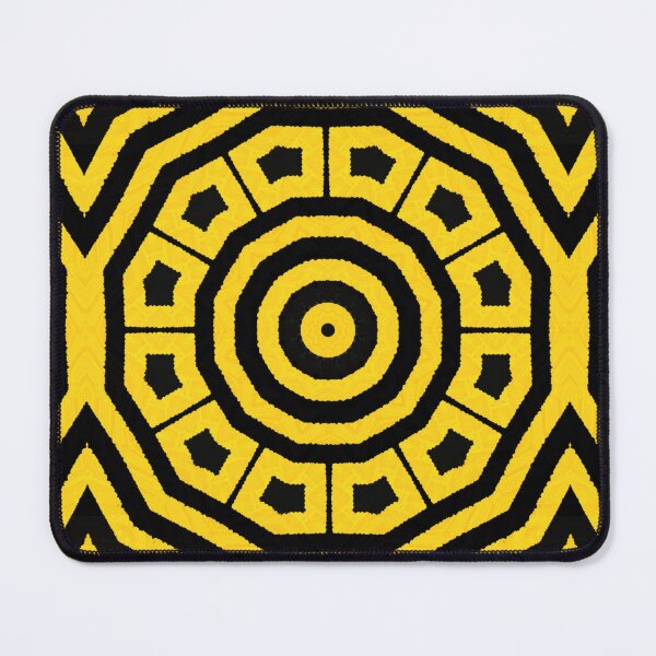 Item preview, HIGHLY Visible Yellow and Black Line Kaleidoscope pattern (Seamless) 29 designed and sold by Swabcraft.